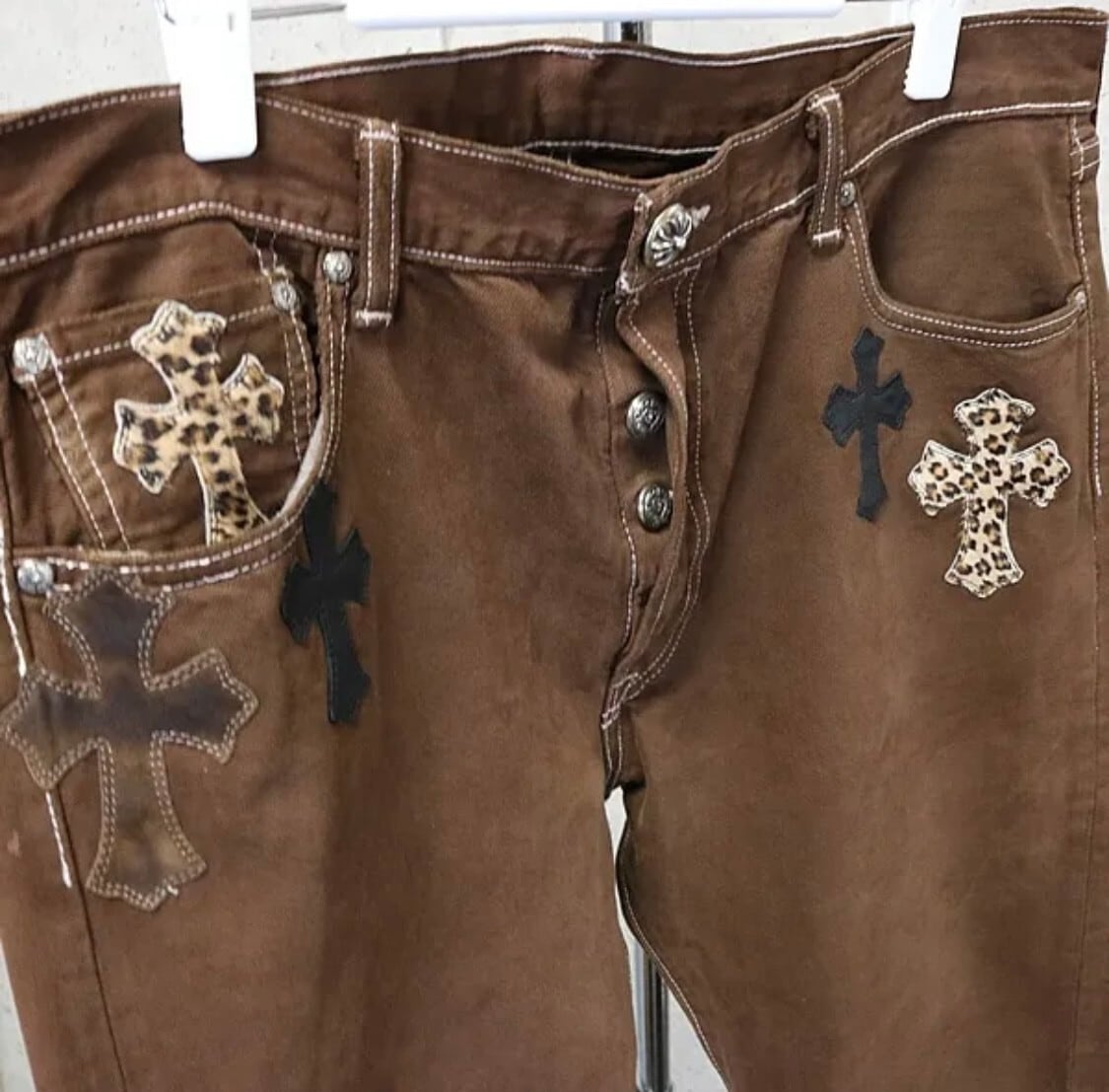CHROME HEARTS クロムハーツ リーバイス 501 レオパードパッチ CHROME HEARTS クロムハーツ リーバイス 501 レオパードパッチ