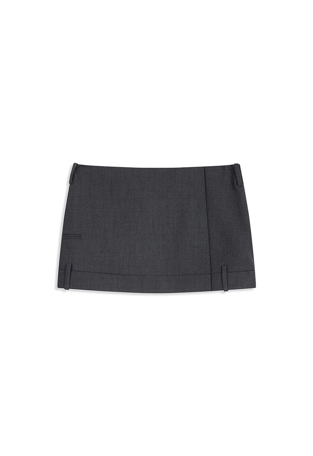 [OPEN YY] TAILORED TROUSER MINI SKIRT, CHARCOAL 正規品 韓国ブランド 韓国通販 韓国代行 韓国ファッション オープン ワイワイ 日本 店舗