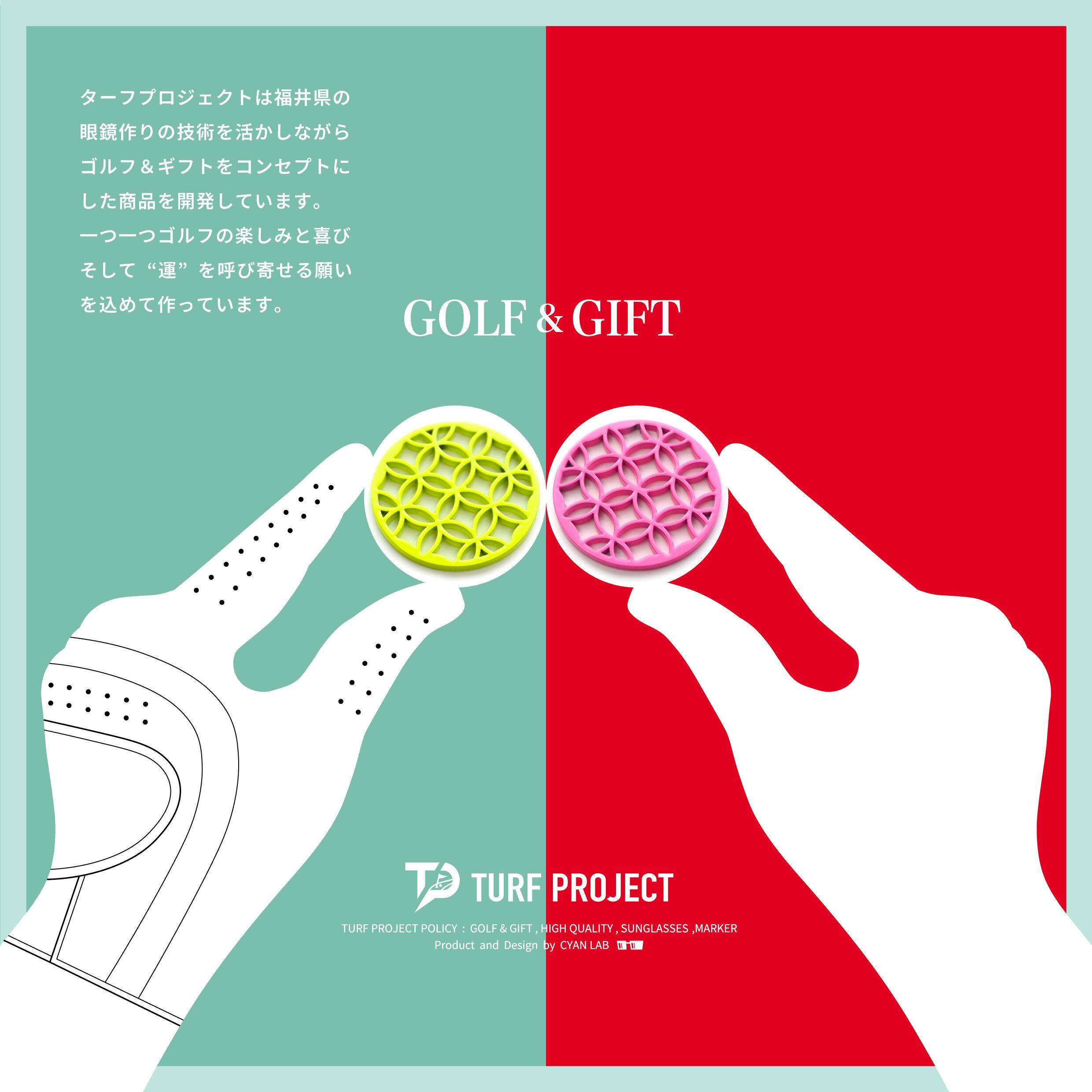 GOOD LUCK / モデル名：七宝（蛍光イエロー）/ ゴルフ運を呼び寄せる