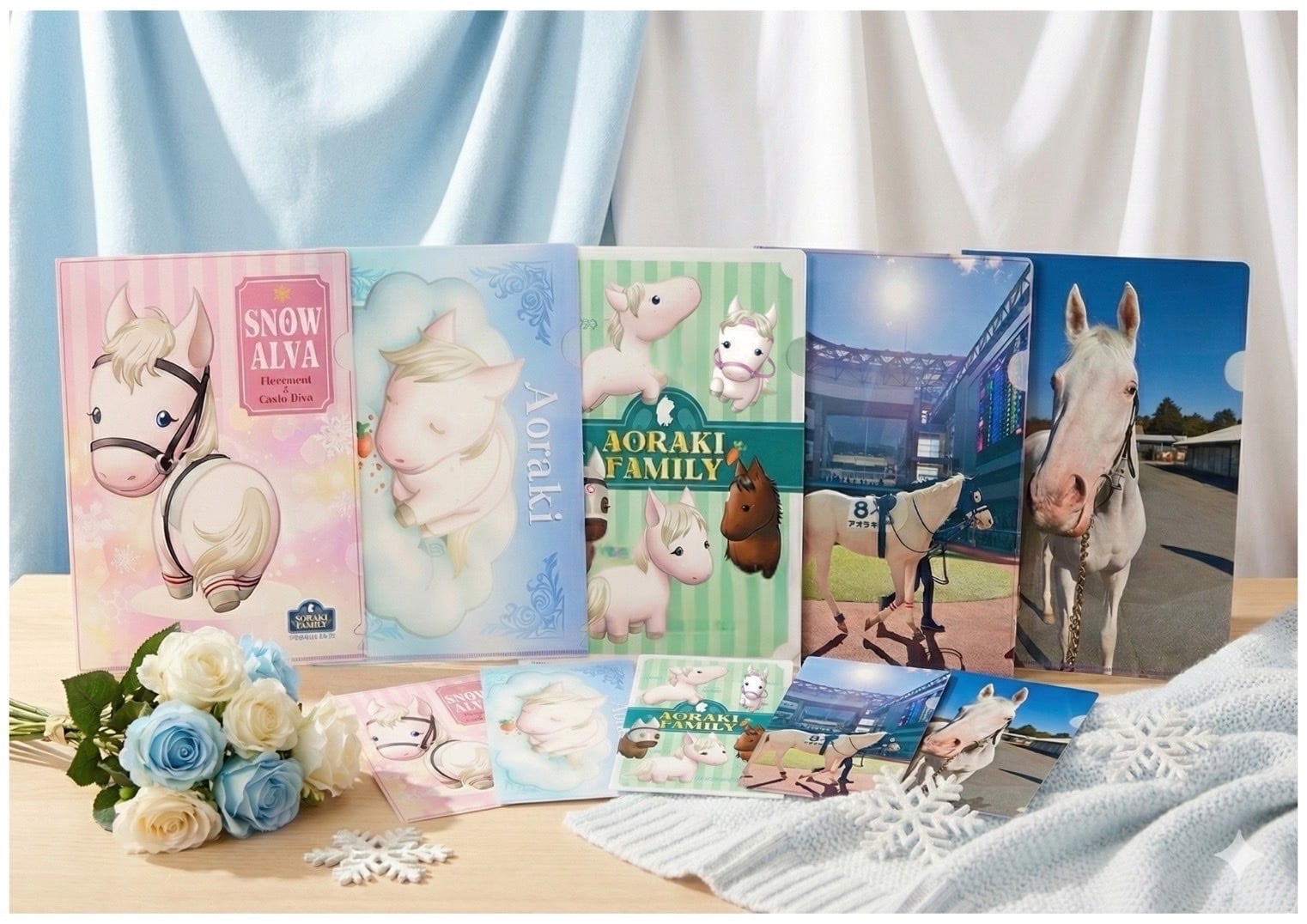 会員様 ラテ入り【6枚セット】クリアファイル＆ポストカード | Aoraki