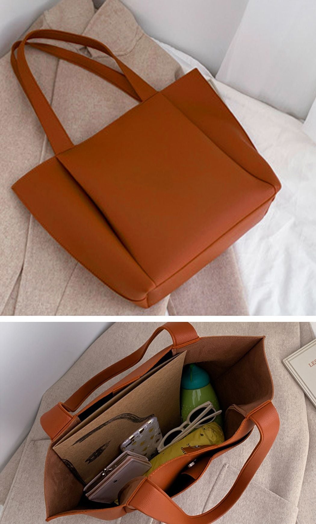 宅配便】フェイクレザートートバッグ／bag240 | DAY CLOSET