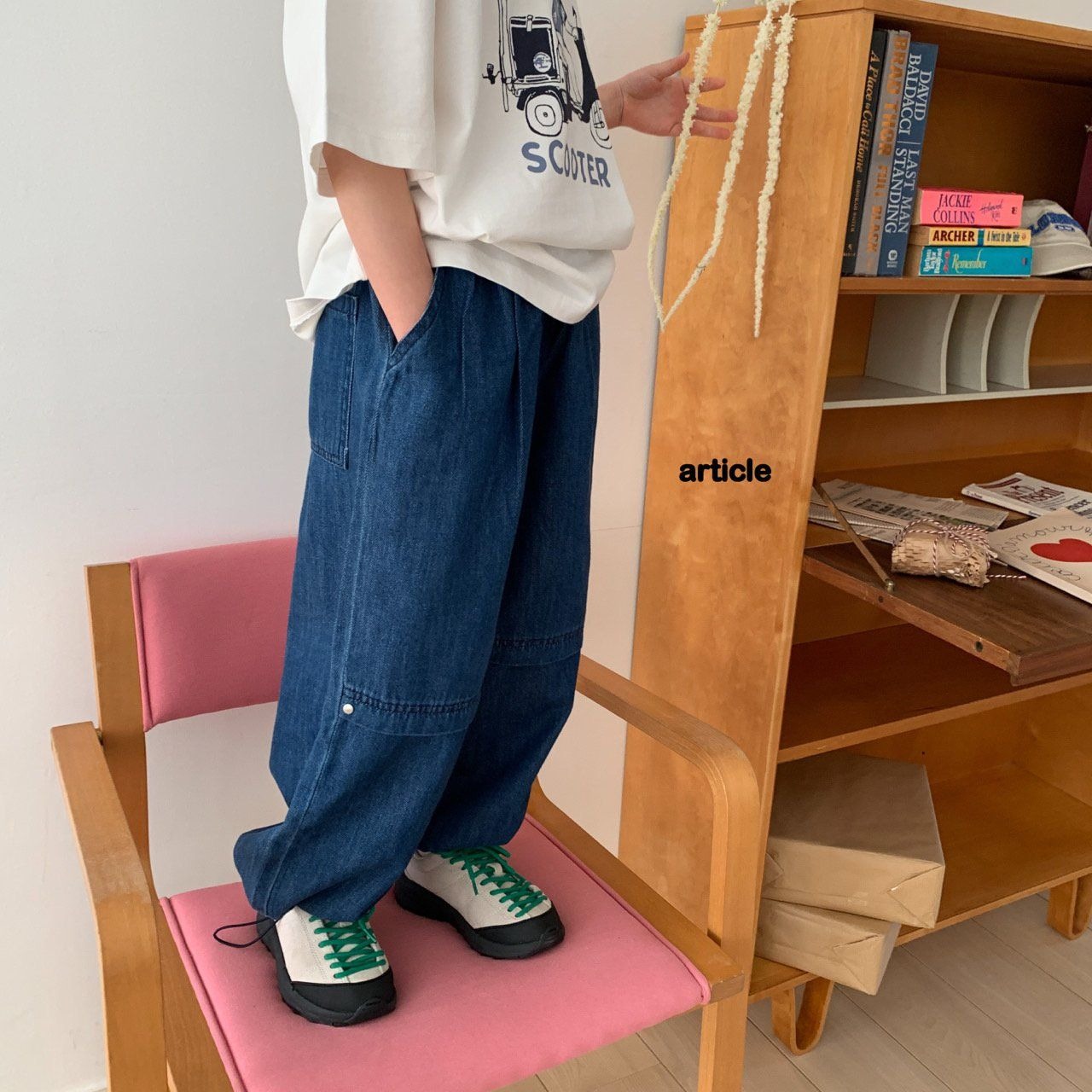 [article] Creaming Pants (Medium Blue) +fee2 / [아티클] 크리밍바지(중청)