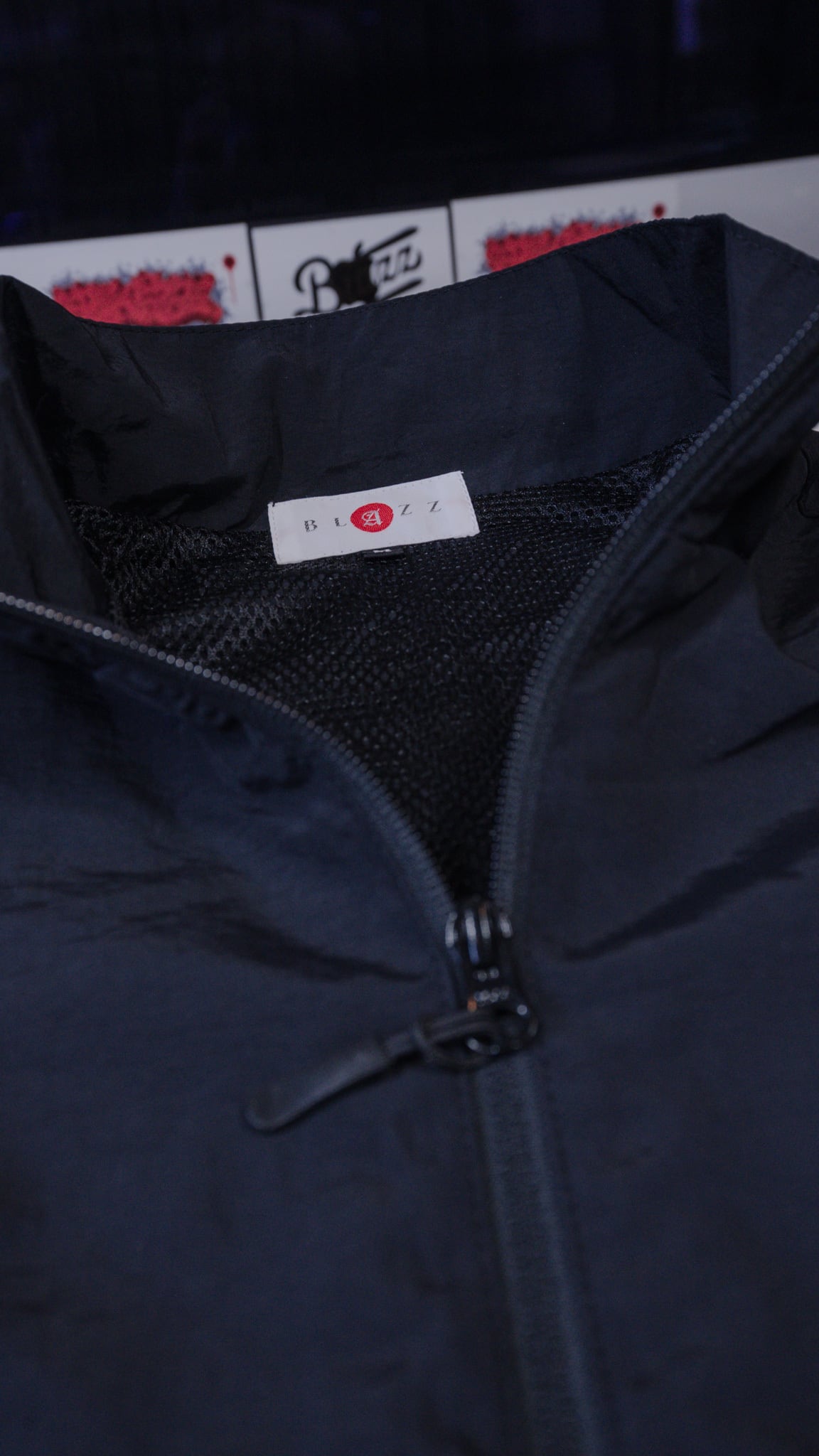 Logo Reflector Nylon Training Jacket [BLACK] | blazz works