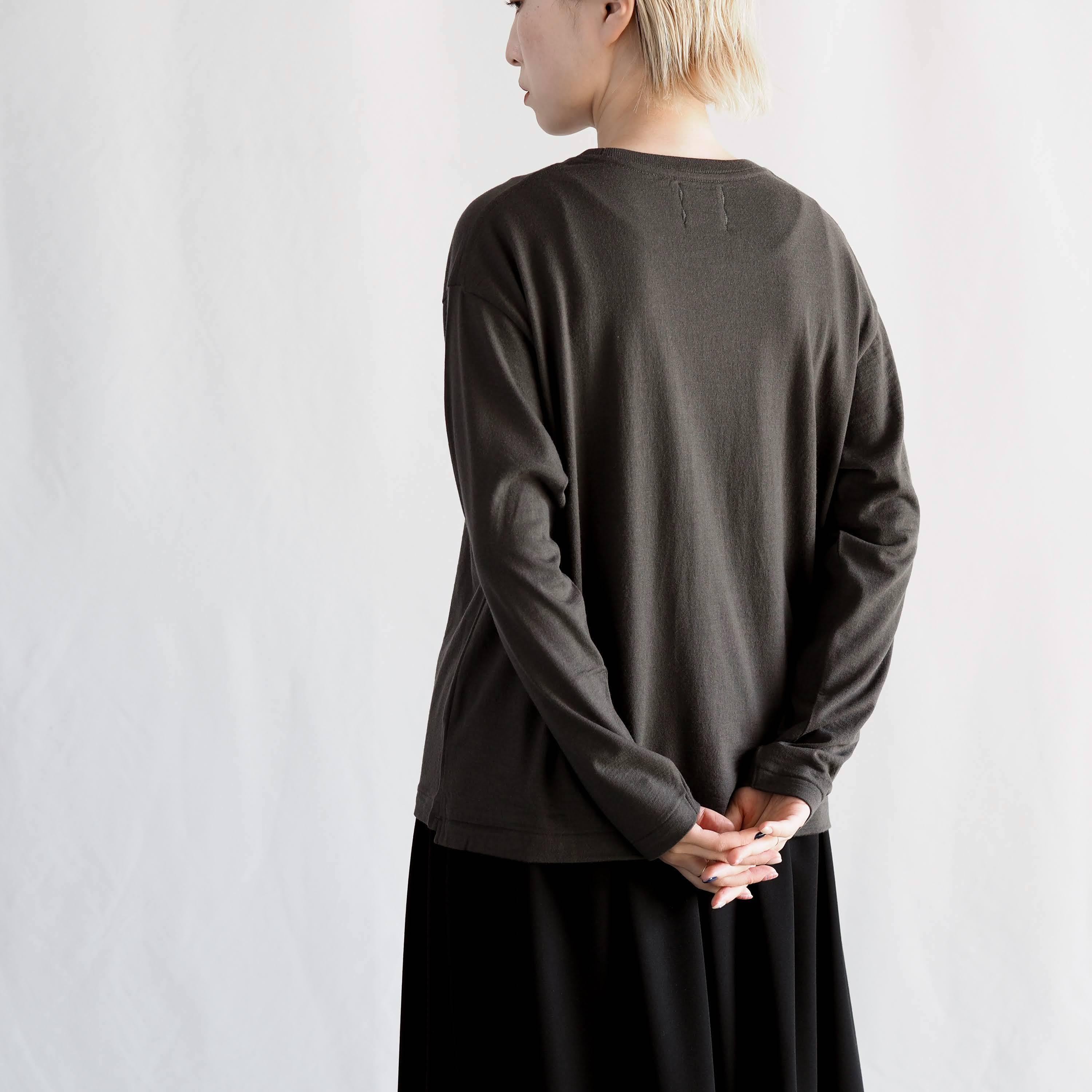 羊毛Tシャツ ロングスリーブ【いわはだ】iti-11 | 糸と色