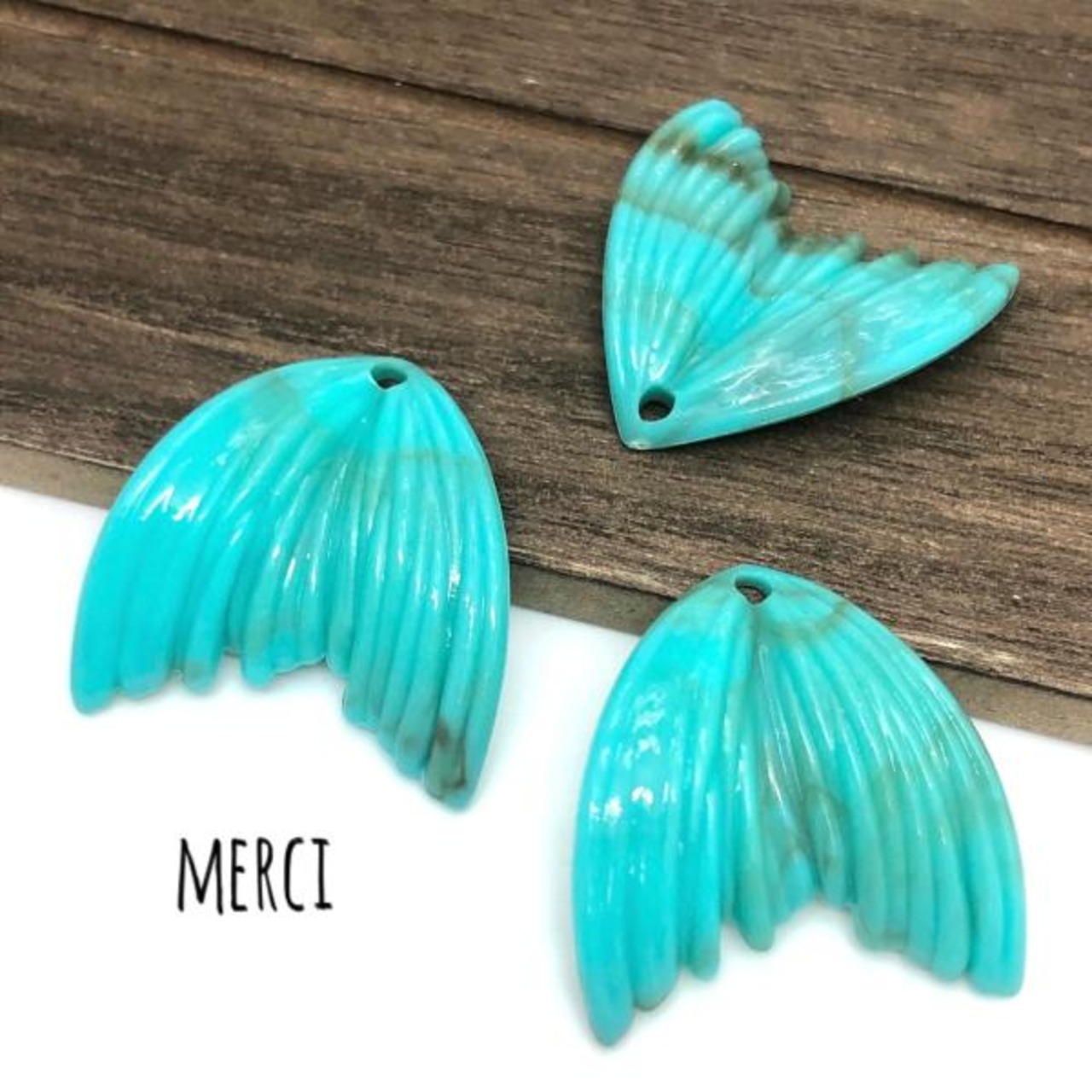 【6個】マーメイドテールアクリルチャーム/パーツ/マリン