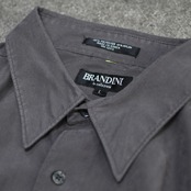 BRANDINI charcoal gray smooth cloth shirt