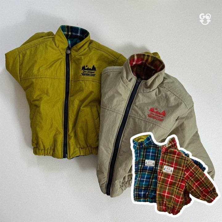 【予約】GO U リバーシブルチェックブルゾン 大人