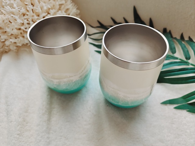 411.オーシャンレジンアート 海のステンレスタンブラー