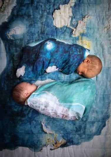 【 FORIVOR 】Large Muslin Blankets / 120 X 150cm / The Legends Of The Sea(海の伝説)