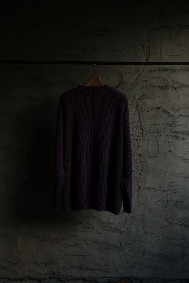 Utah／90's "Eddie Bauer" cotton knit／purple