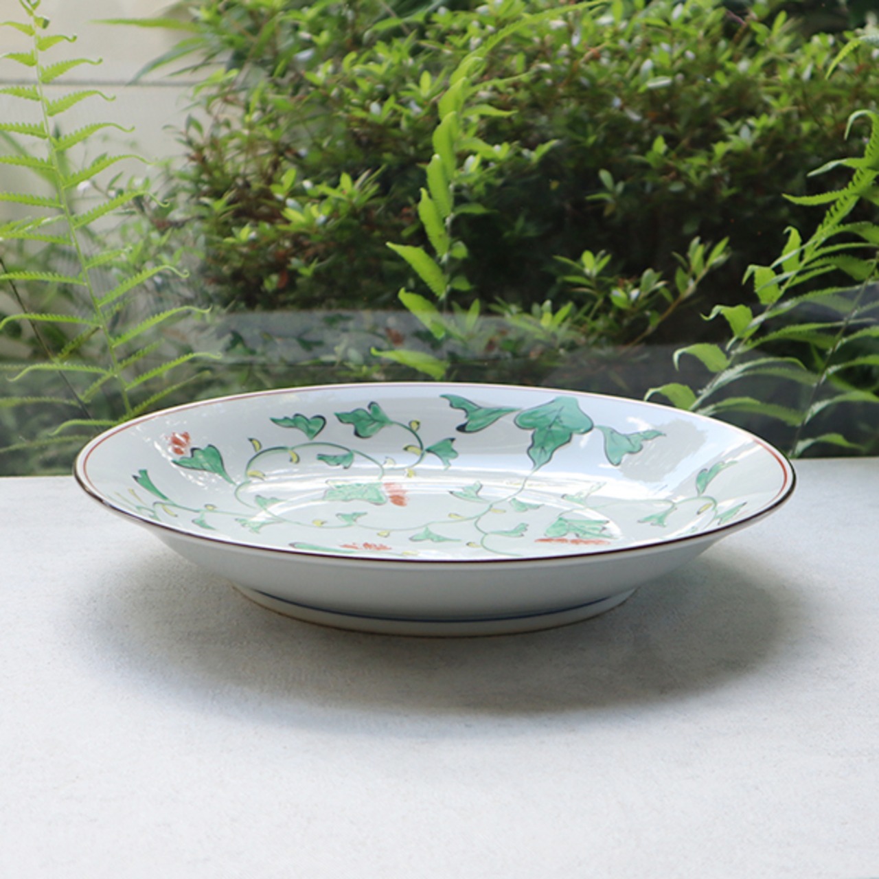 【限定１点】伊万里焼　尺深皿　錦唐草