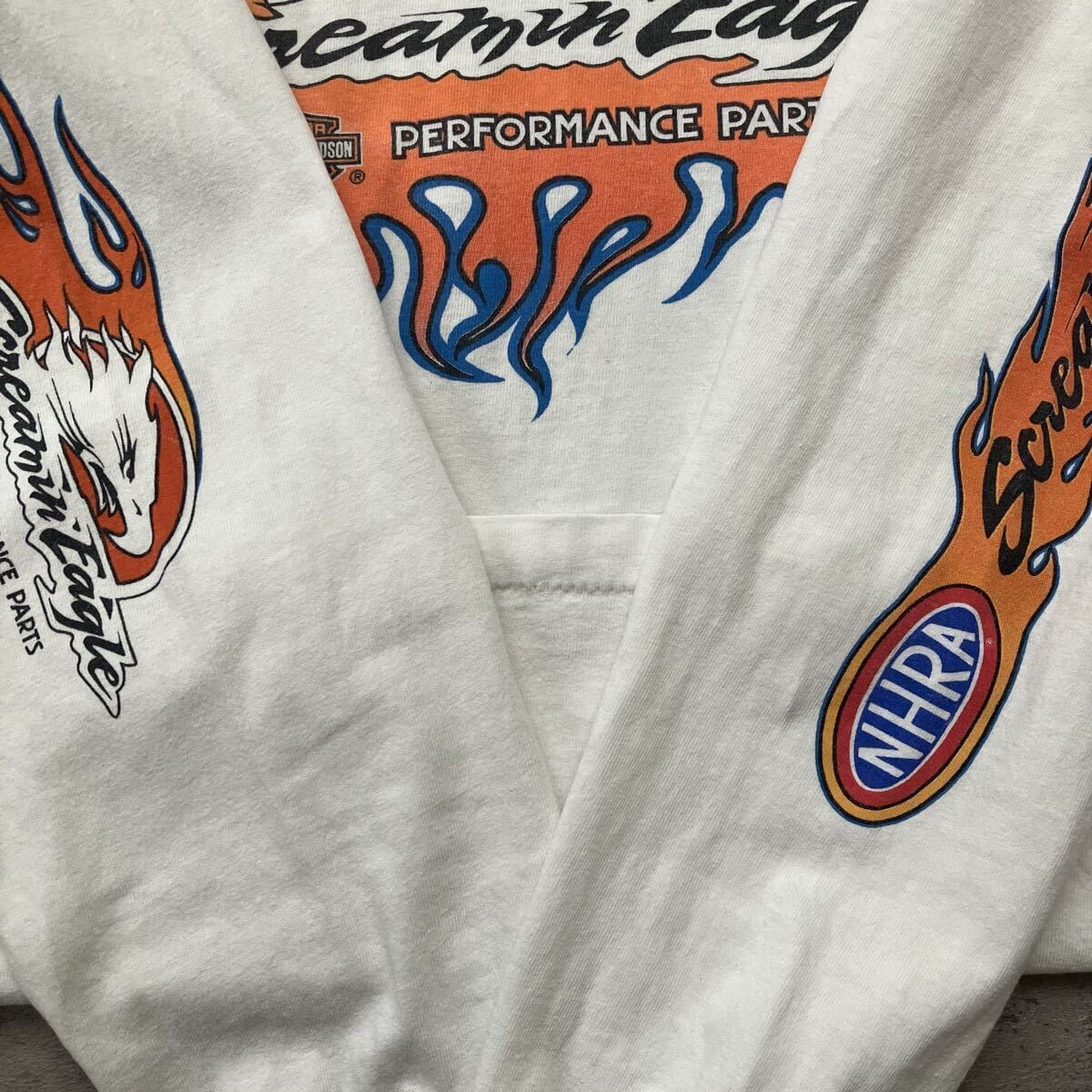 メンズ 【両A面】90s Harley-Davidson イーグルフレイムTシャツ