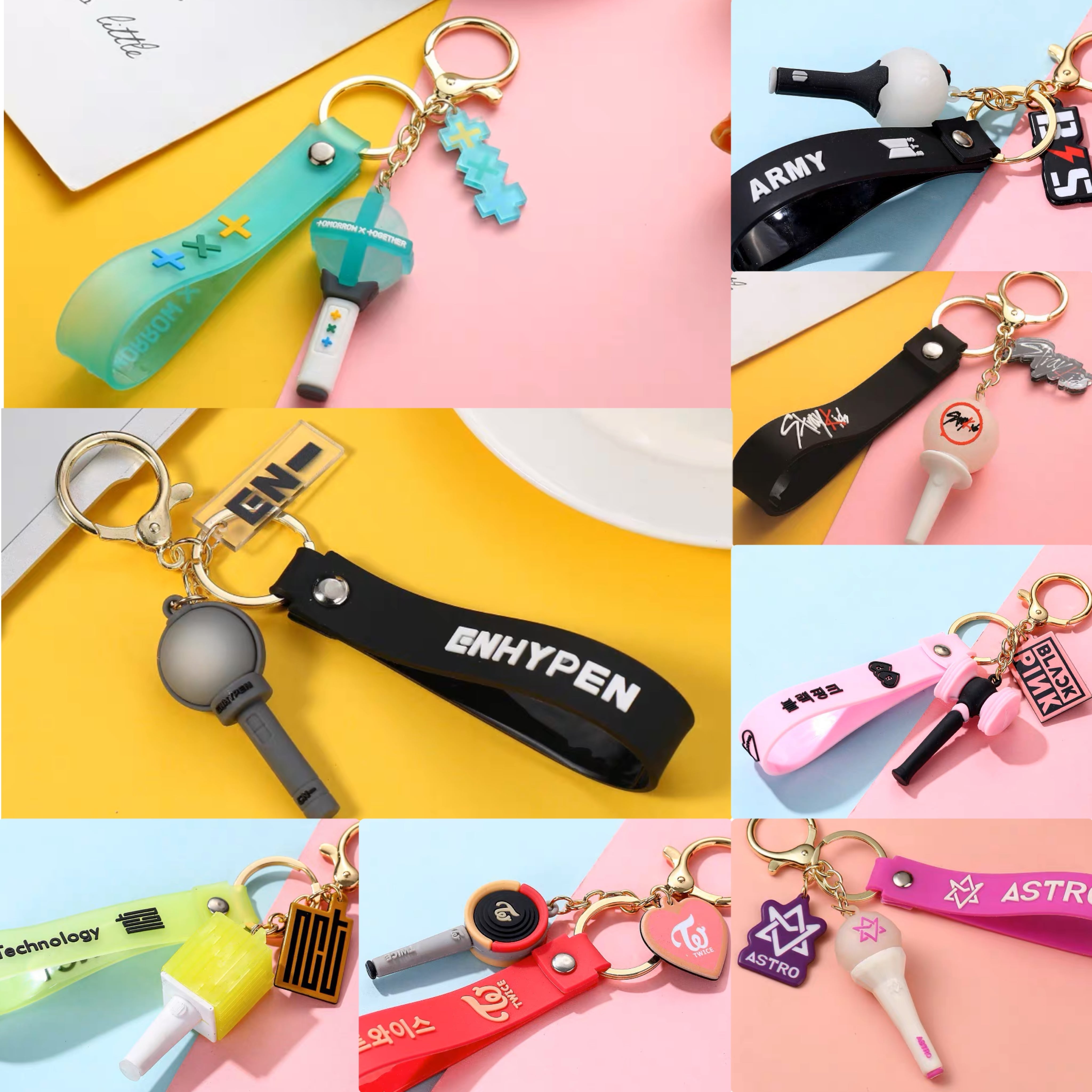 『ペンラキーリング』ペンライトカバー　韓国雑貨　アクセサリー　kpop キーホルダー　アイドル　nct スキズ　TXT　エナイプン　ENHYPEN　 TWICE　newjeans IVE