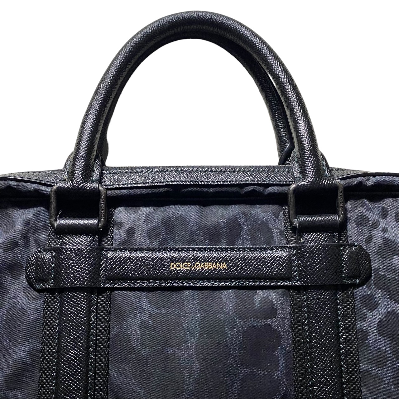 DOLCE&GABBANA black leopard brief bag