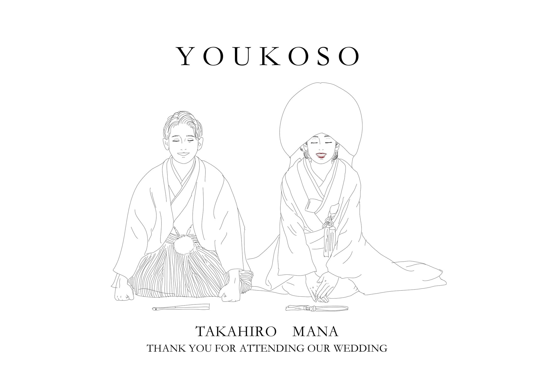 似顔絵イラストオーダー ウェルカムボード | RIUM Wedding Design