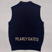 PEARLY GATES パーリーゲイツ ウール ニット ベスト M/ネイビー メンズ ゴルフ