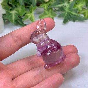 14.可愛いうさぎさん☆カラフルフローライトうさぎさん