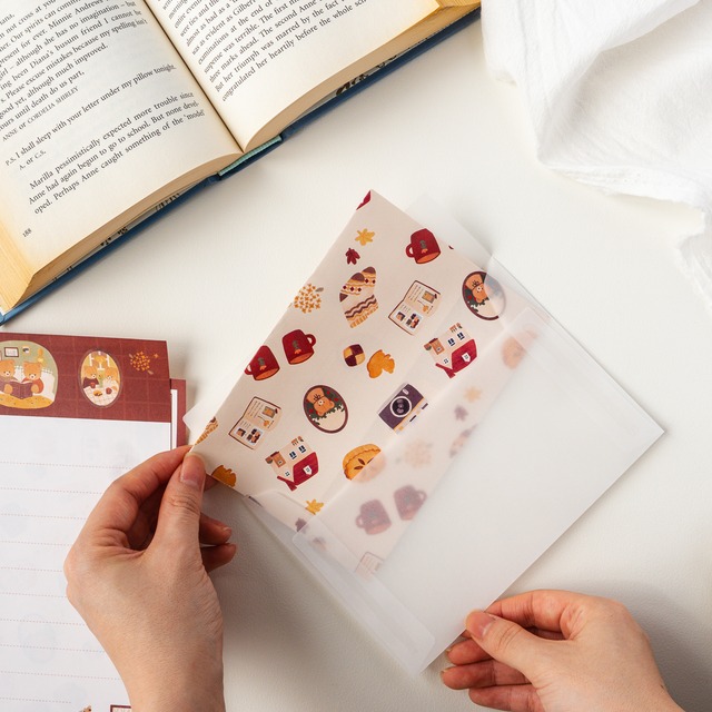 くまとふたりのおうちレターセット