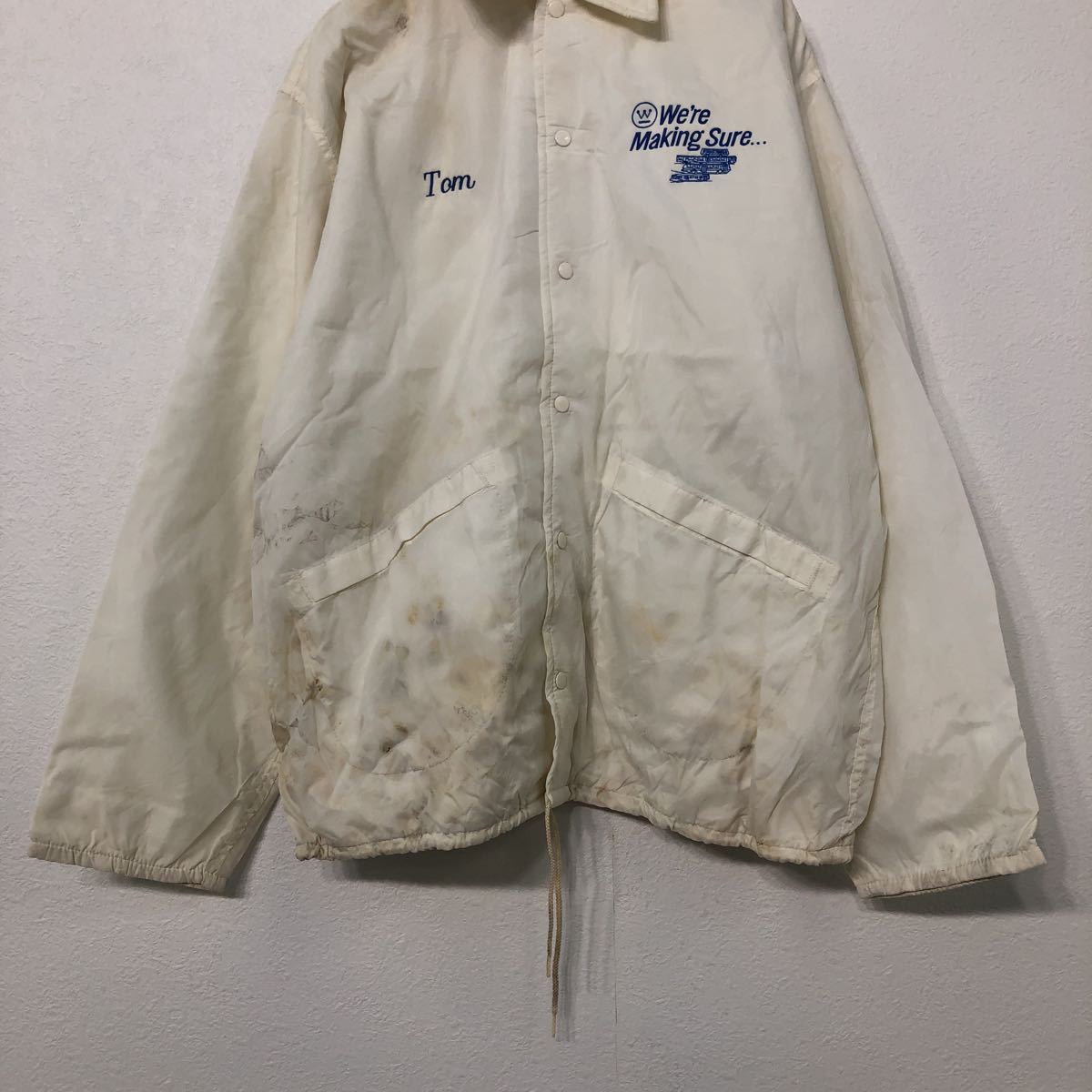 Pla-Jac by Dunbrooke ナイロン コーチ ジャケット ホワイト ブルー