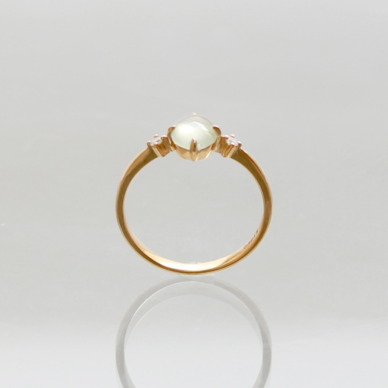 翡翠リング K10YG ice jade diamond A貨翡翠 jd_rg2203