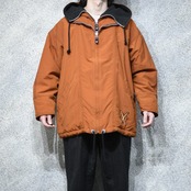 layered design foodie nylon fleece jacket