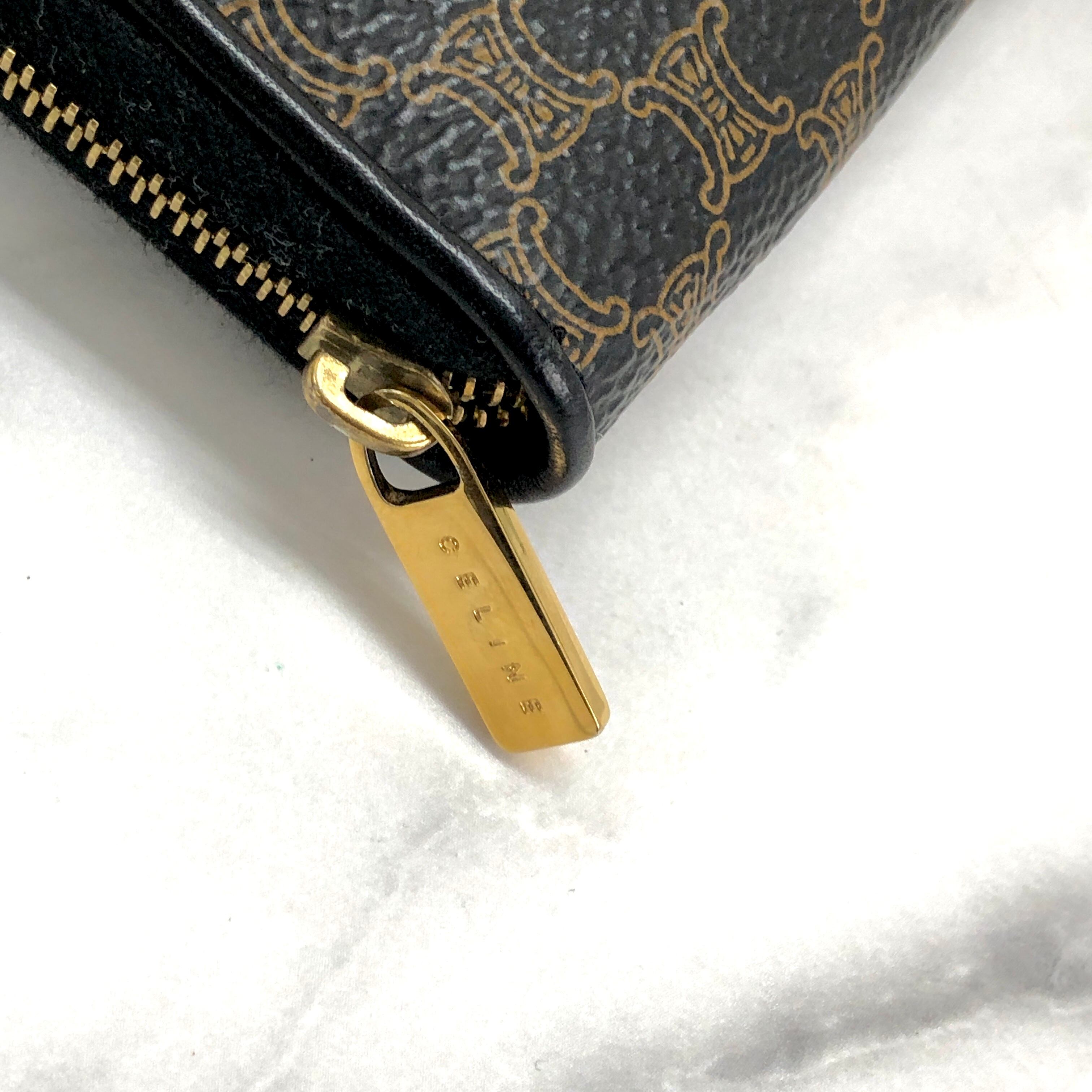 CELINE/長財布/スタッズ/マカダム/ラウンドジップウォレット 未使用品 