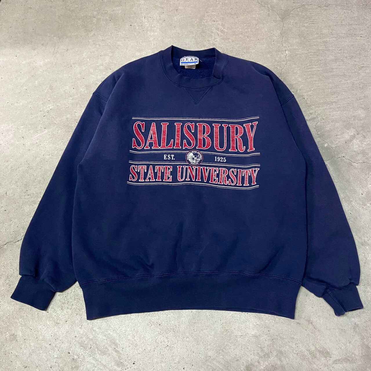 ビッグサイズ 90年代 USA製 GEAR SALISBURAY カレッジ ロゴプリント 
