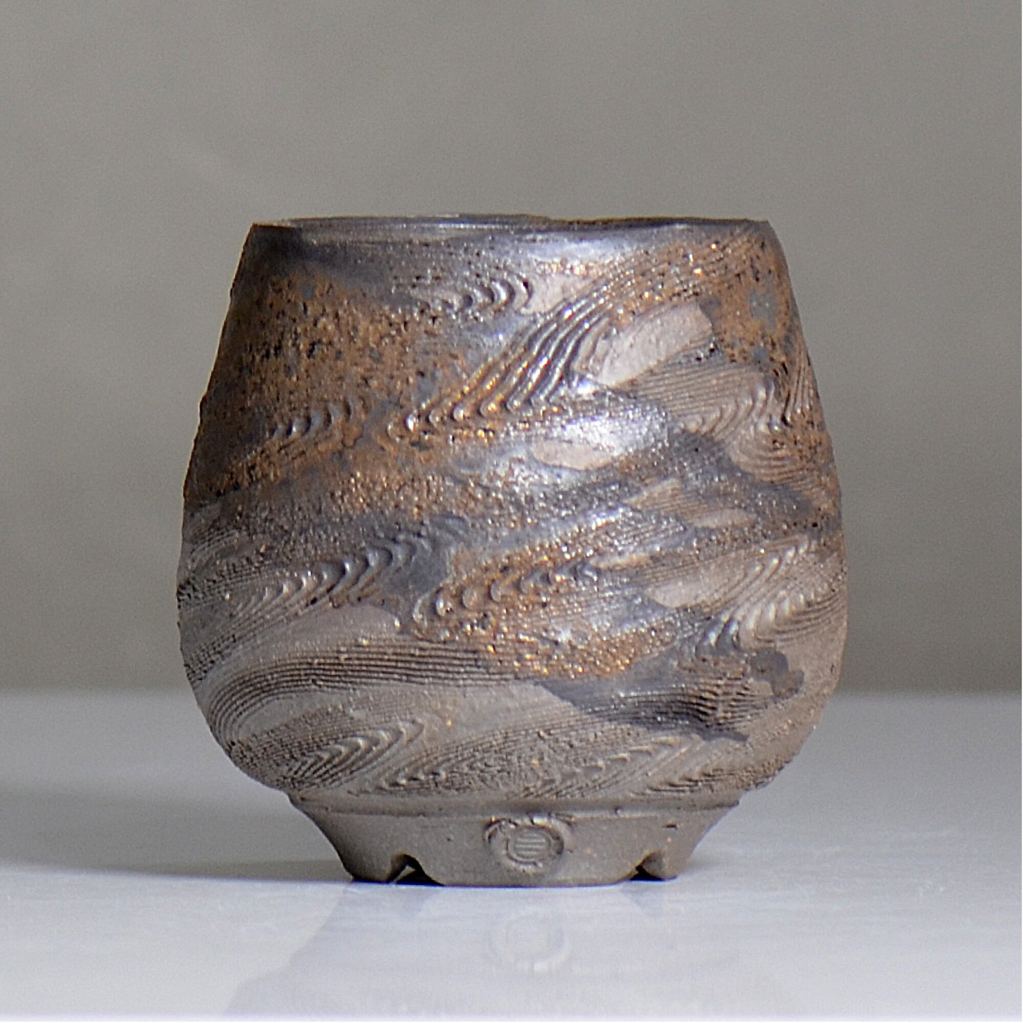 陶房KIBI / 金泥 / tk2_kd03_xs / 約 φ8.5cm / 植木鉢