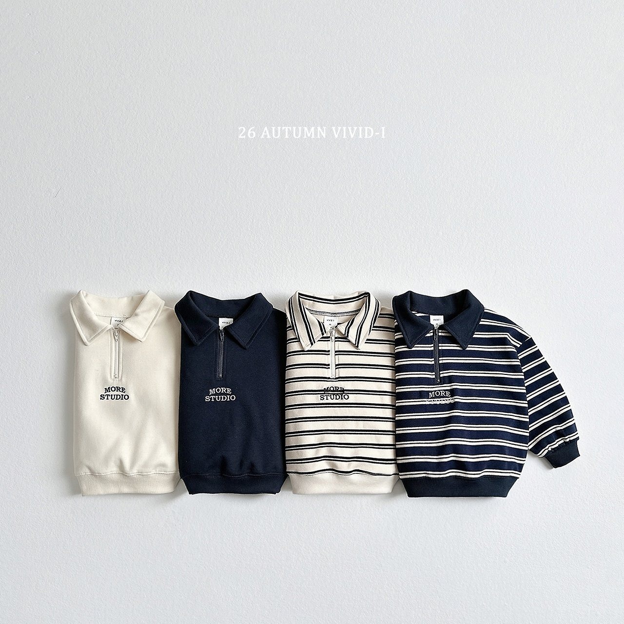 border creamSnavyS［即納］more anorak mtm 26autumn/ VIVID I