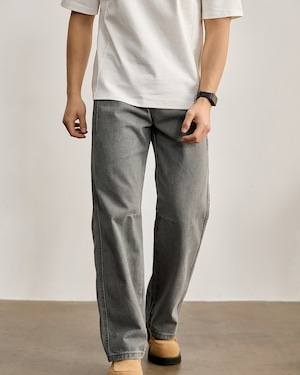 ナチュラルテクスチャー コットンストレートパンツ 3色　A0183