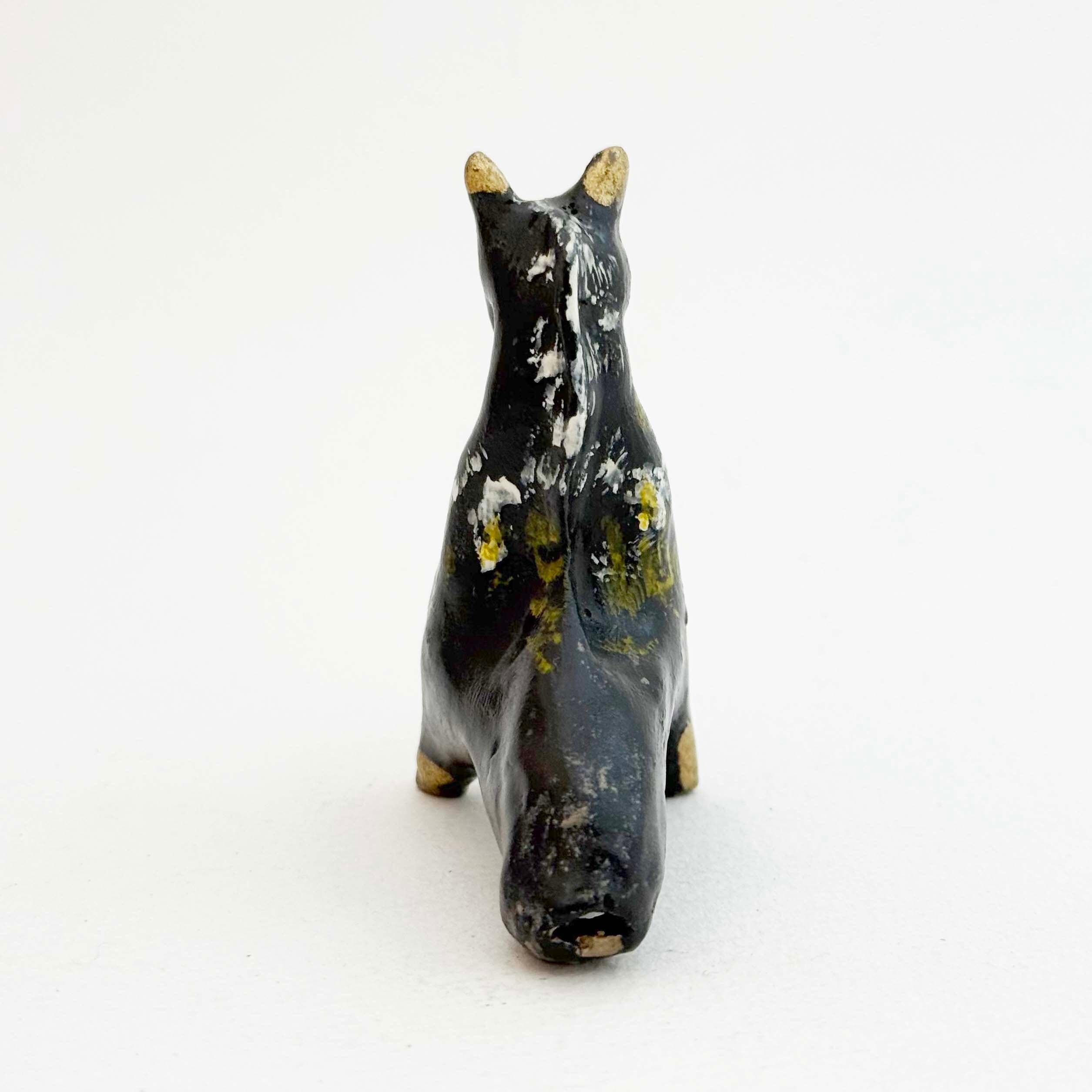 ゴロジェッツ 馬の土人形（黒）