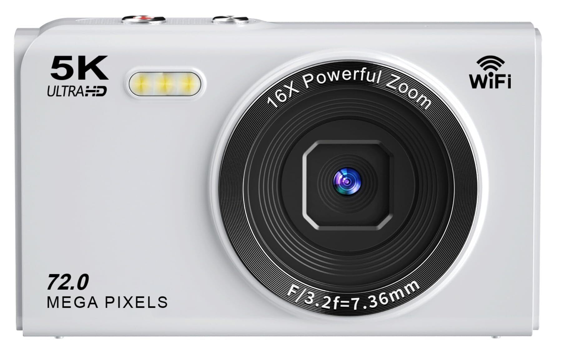 AiMike 5K デジカメ スマホに送れる デジタルカメラ WIFI転送機能 7500