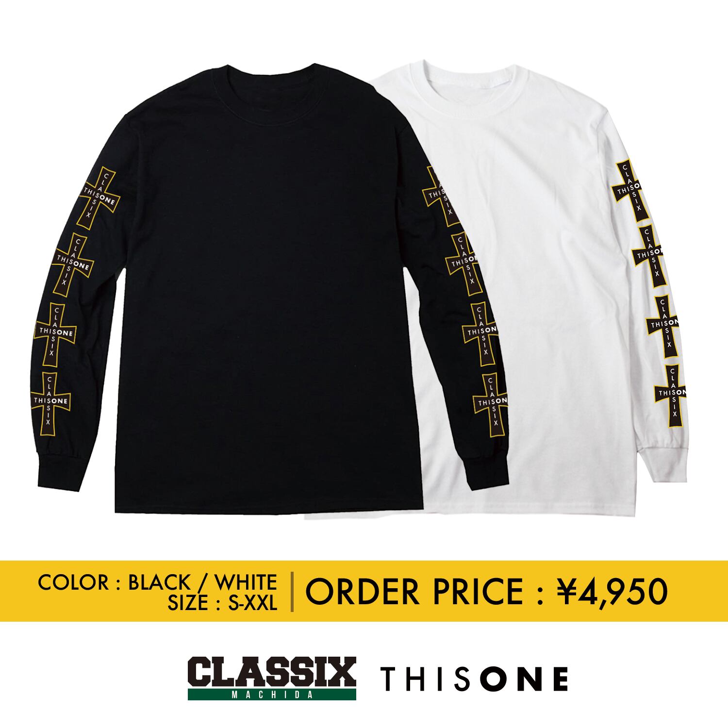 THISONE x CLASSIX W ANNIVERSARY "SUPPORT YOUR LOCAL" L/S TEE (THISONE LOGO)