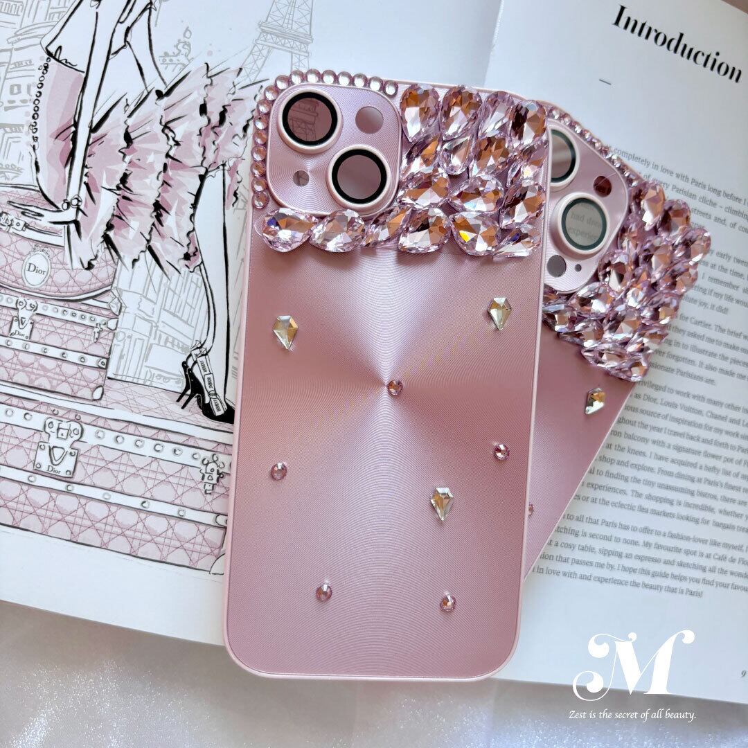 ストーンビジュー♡ シルバーピンクiPhoneケース | Matey