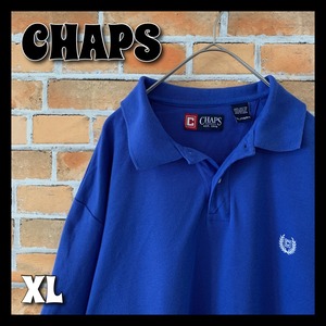 【CHAPS】 ポロシャツ XL アメリカ古着 オーバーサイズ ワンポイント