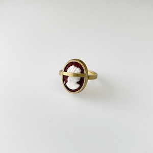 Blinds cameo ring / RED【Aquvii】