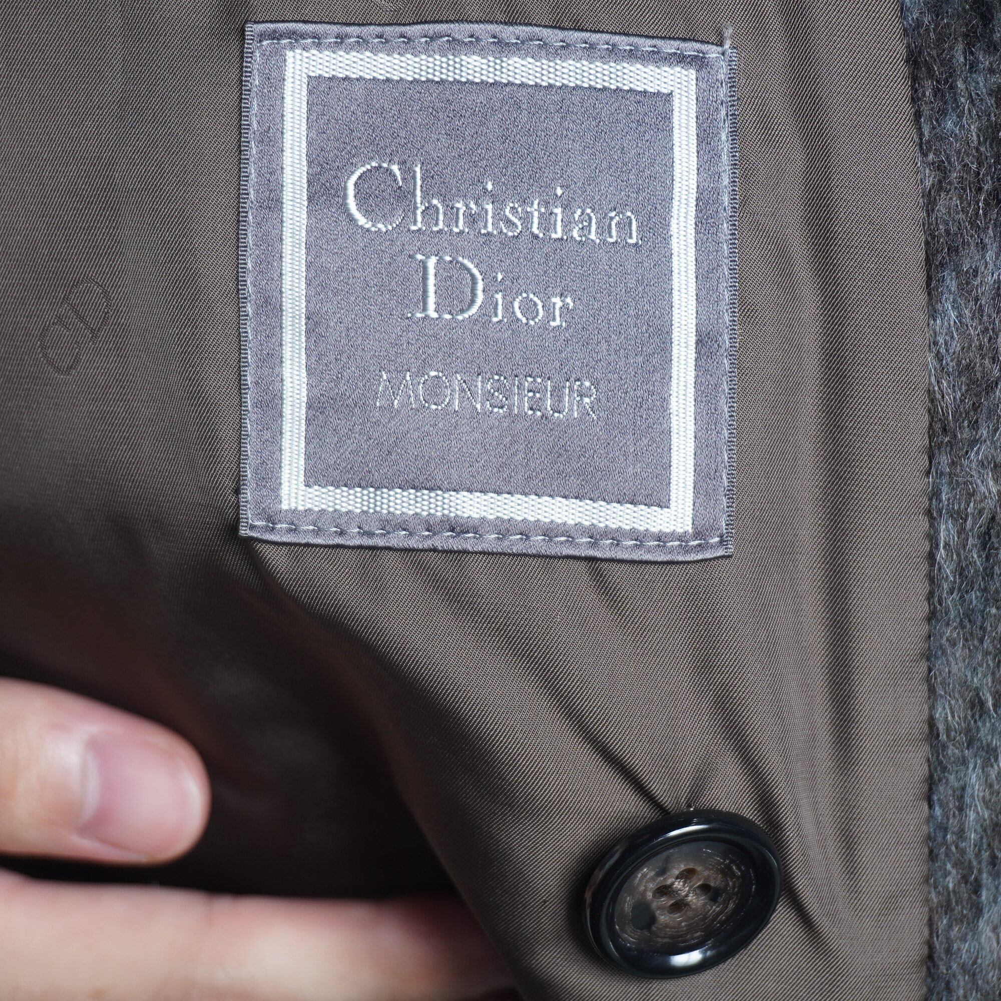 Christian Dior】クリスチャンディオール モヘア ウールダブル Christian Dior】クリスチャンディオール モヘア ウールダブル