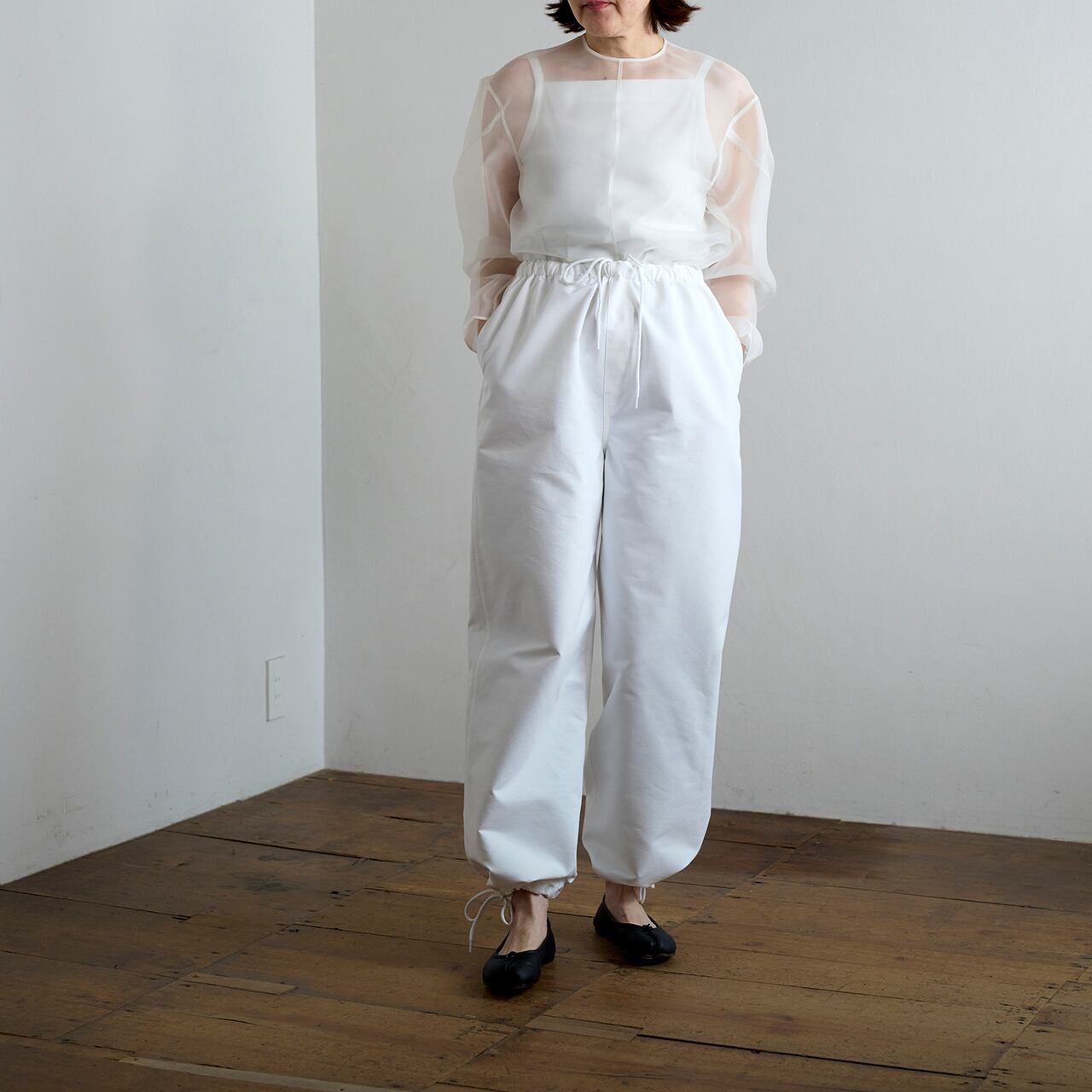 40%off sale!】LOEFF ロエフ シルク オーガンジーブラウス