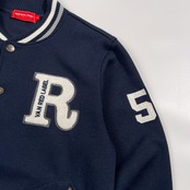 VAN RED LABEL ヴァン レッドレーベル レタード ワッペン スウェット スタジャン ジャケット サイズ M /メンズ/ネイビー/VAN JAC