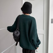 [GRWM]ボリュームワイドknit/グリーン