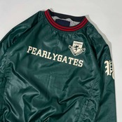 PEARLY GATES パーリーゲイツ 光沢感 プルオーバーシャツ ウインドブレーカー 0/グリーン系 レディース