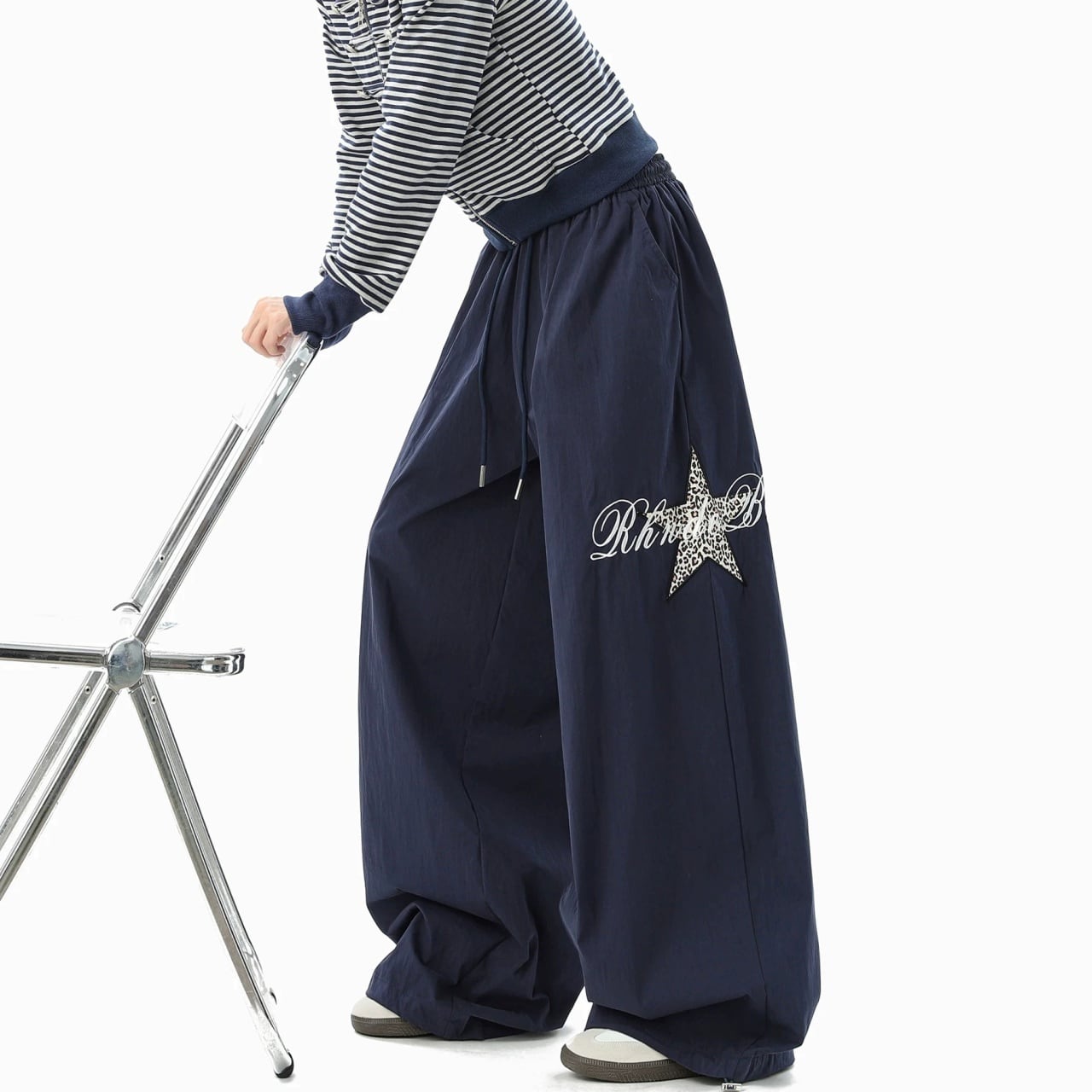 レオパードスターボリュームストレートパンツ 2col A00418