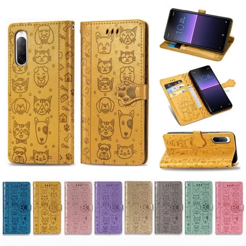 ソニー エクスペリア 10 V ケース 6.1インチ 可愛い猫カバー 猫の爪