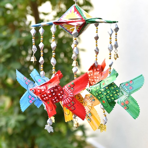 タイ  プラータピアン(お魚 )   カラフルハンギング ( モビール）