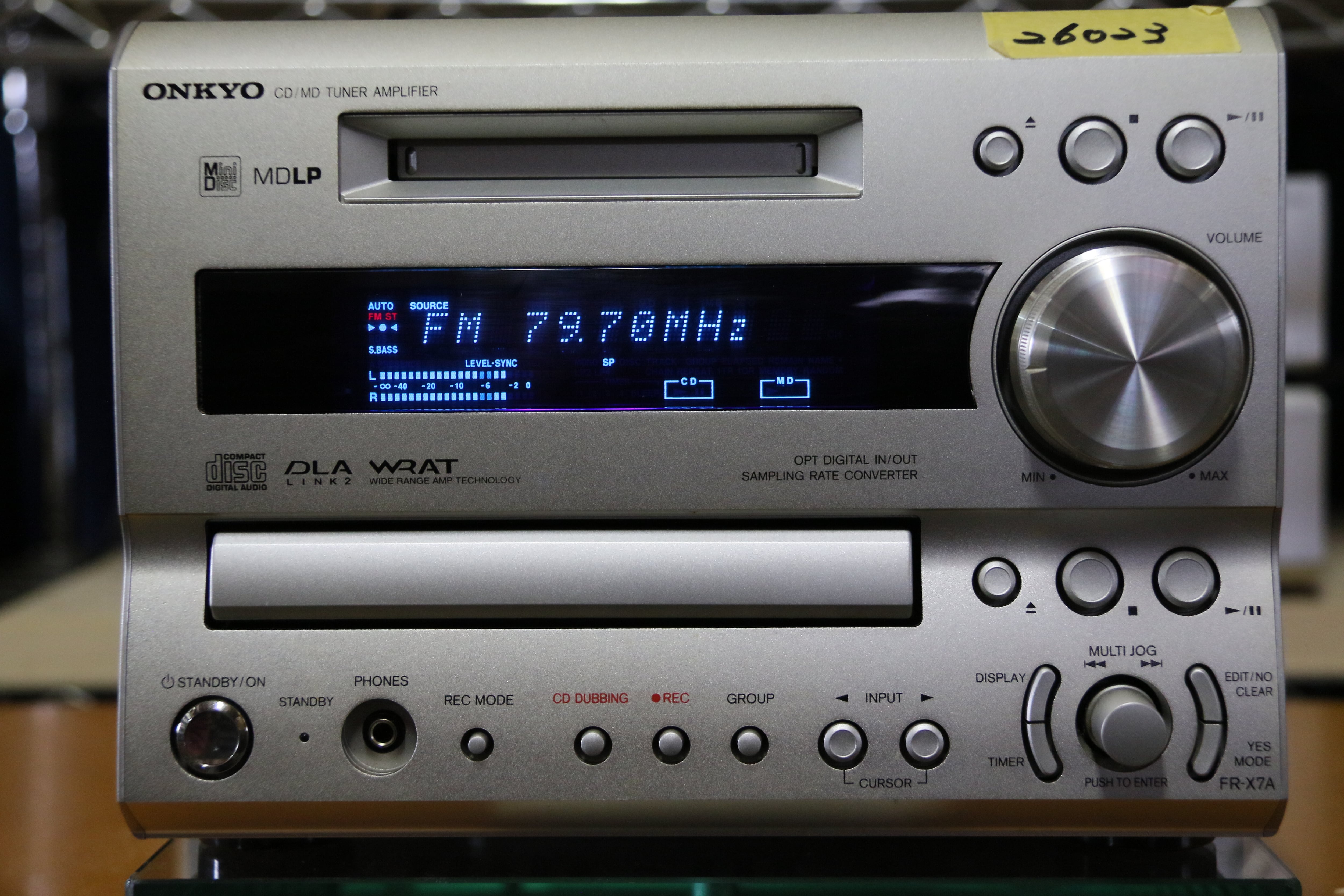ミニコンポの代表機！】ONKYO FR-X7A ユニット単体 CD/MD/ﾁｭﾅ/ｱﾝﾌﾟ（管