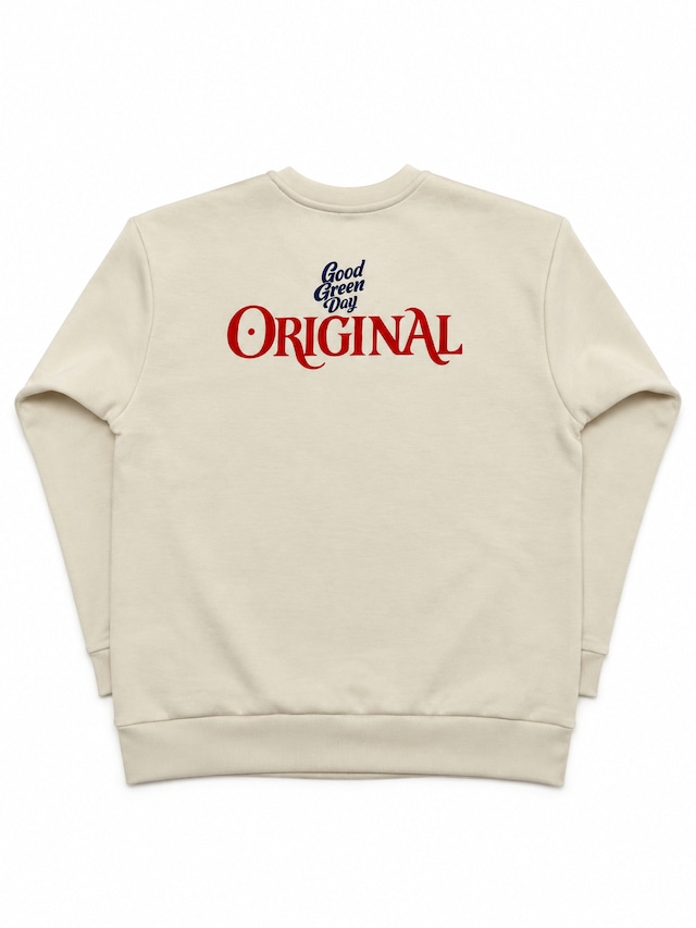 Good Green Day TECK SWEAT CREW O.WHITE【PRE ORDER】 Good Green Day TECK SWEAT CREW O.WHITE【PRE ORDER】