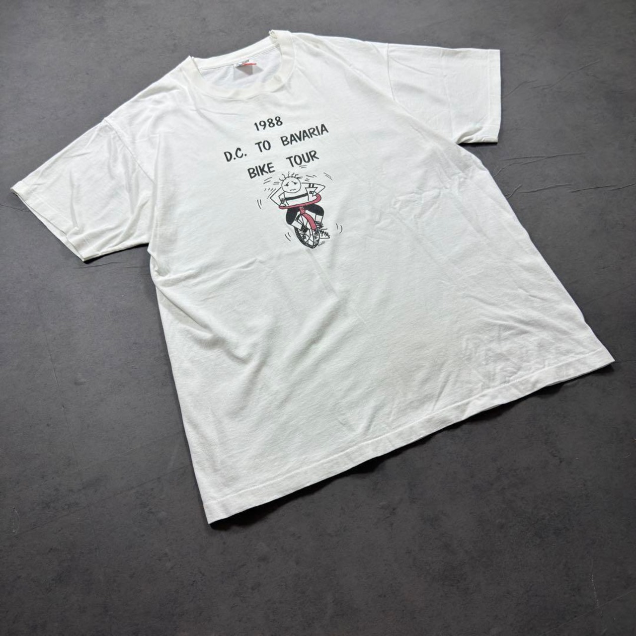 80s FRUIT OF THE LOOM TEE "bike tour" XL 古着 - 5