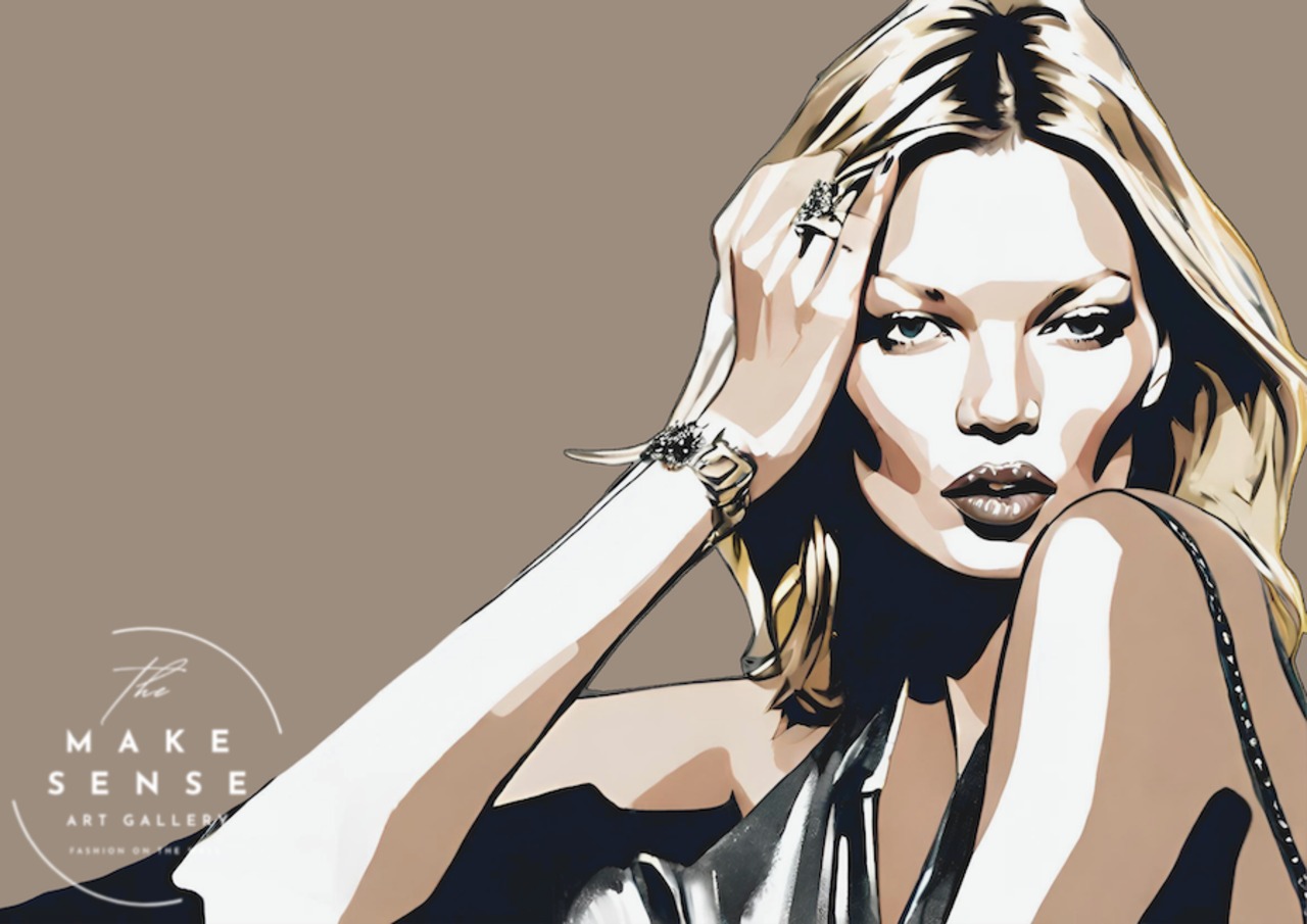 The One And Only｜ケイト・モスを描いたモードポップアートポスター｜個性と存在感を放つスタイリッシュなインテリアにA4ポスター