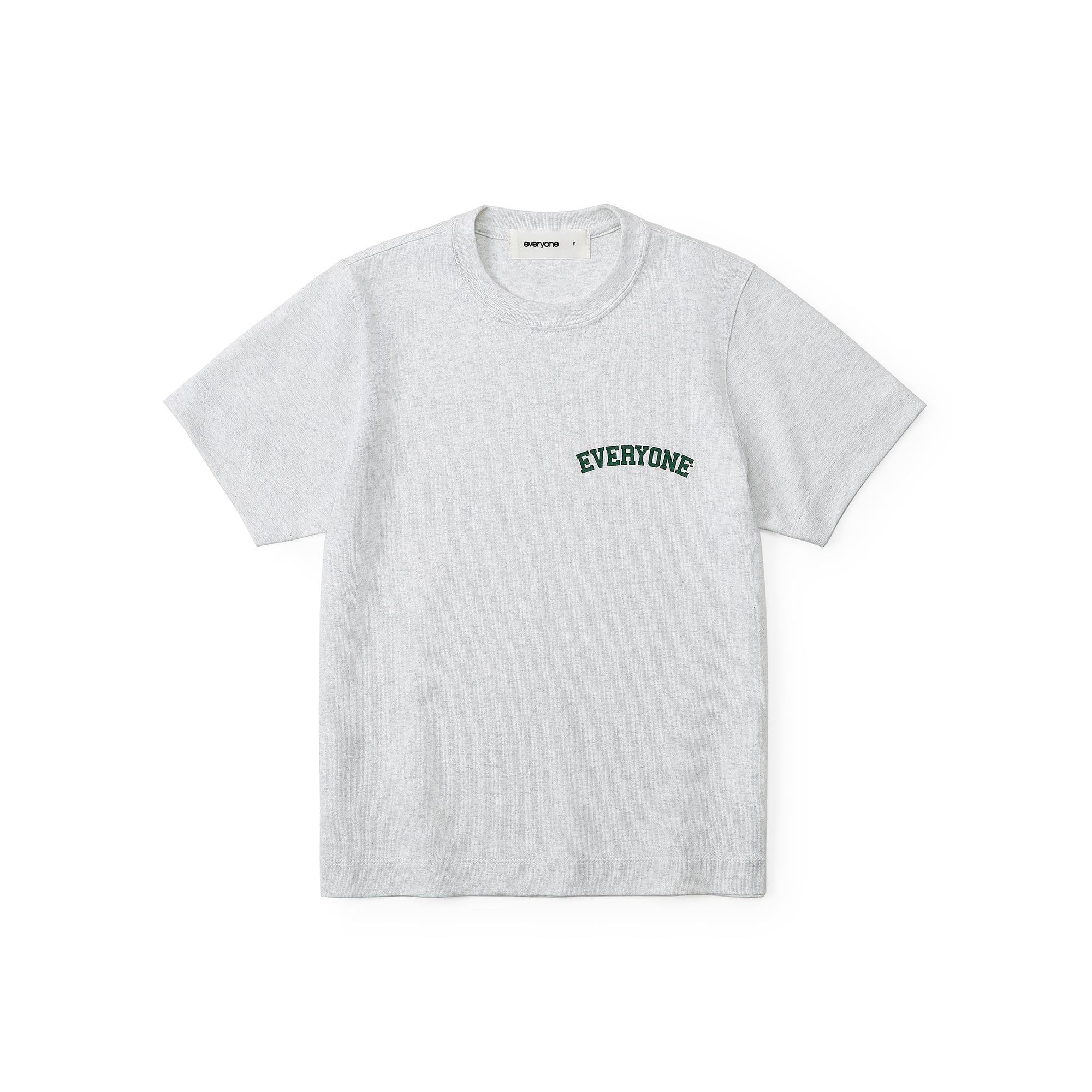everyone Logo Tee EV-CS06 グリーンプリント L everyone collegiate logo tee shirt (ASH/GREEN) | everyone
