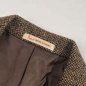 PAPAS パパス × Harris Tweed ハリスツイード くるみボタン ウール テーラードジャケット ブレザー M 46/メンズ